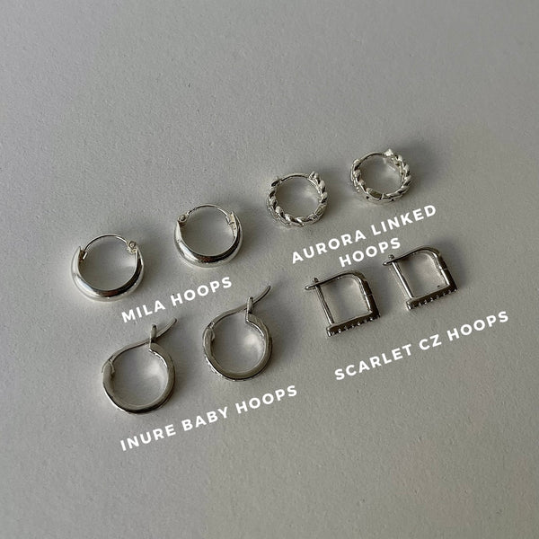 Mila Sterling Silver Hoop